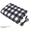 Fleming Supply Fleming Supply Heated Car Blanket, Electric 12 Volt Fleece Travel Throw for Cars, Black and White 368282VFC